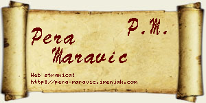 Pera Maravić vizit kartica